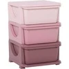 HOMCOM komoda su saugojimo dėžėmis, žaislų organizatorius, žaislų dėžė vaikų kambariui, 3-6 metams, rožinė, 37 x 37 x 56,5 cm