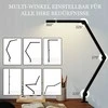 HOMCOM Stalinė lempa su reguliuojamu ryškumu ir spalva, metaline spaustuve, 96 LED, juoda