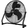 "HOMCOM" stalinis ventiliatorius Elektrinis ventiliatorius su 4 greičio nustatymais, 120° reguliuojamu kampu, skirtas namams, biurui, miegamajam, juodas