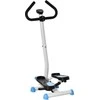 HOMCOM Stepper Fitness Swing Stepper su LCD ekranu ir rankena Namų treniruoklis iki 100 kg Plieninis ABS mėlynas 55 x 44 x 108 cm