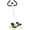 HOMCOM Stepper Fitness Swing Stepper su LCD ekranu ir rankena Namų treniruoklis iki 100 kg Plieninis ABS žalias 55 x 44 x 108 cm