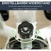 HOMCOM Stepper Fitness Swing Stepper su LCD ekranu ir rankena Namų treniruoklis iki 100 kg Plieninis ABS žalias 55 x 44 x 108 cm