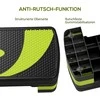 HOMCOM Stepping board aerobikos steperis reguliuojamo aukščio su 3 lygiais (10/15/20 cm) Fitneso treniruoklis, skirtas patalpoms lauke, kurio keliamoji galia iki 150 kg Žalias
