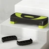 HOMCOM aerobikos step platforma, reguliuojamo aukščio, 3 lygiai (10/15/20 cm), namų treniruoklis, skirtas naudoti viduje ir lauke, apkrova iki 150 kg, žalia