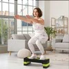 HOMCOM Stepping board aerobikos steperis reguliuojamo aukščio su 3 lygiais (10/15/20 cm) Fitneso treniruoklis, skirtas patalpoms lauke, kurio keliamoji galia iki 150 kg Žalias