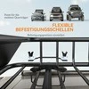 HOMCOM universalus stogo krepšys bagažinėms su apsauga nuo vėjo, plieno krovinių laikiklis, automobilinis stogo krepšys, keliamoji galia iki 90,7kg, stogo bagažinė visureigiams ir sunkvežimiams, 110,5 x 99,5 x 18,5 cm, juodas