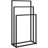 HOMCOM stovas rankšluosčiams, pastatomas, su 3 atramomis, rankšluosčių kopetėlės iš plieno 45 x 21,5 x 85 cm