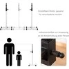 HOMCOM hantelių stovas, 2 vnt. komplektas, štangos stovas, reguliuojamo aukščio, su guminiais kojelių antgaliais, 105-160 cm, jėgos treniruotėms, iki 150 kg