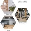 HOMCOM hantelių stovas, 2 vnt. komplektas, štangos stovas, reguliuojamo aukščio, su guminiais kojelių antgaliais, 105-160 cm, jėgos treniruotėms, iki 150 kg