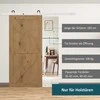 "HOMCOM" Stumdomų durų furnitūros rinkinys 183 cm, komplektas su bėgeliais, ritinėliais, bėgių ribotuvu, grindų blokeliu, durų varžtų rinkiniu, stumdomų durų sistema, pagaminta iš anglinio plieno Balta