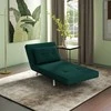 Homcom Sulankstomas fotelis su lovos funkcija - tamsiai žalia 77 x 88 x 83 cm