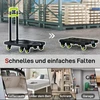 HOMCOM sulankstomas rankinis vežimėlis, metalinis transportavimo vežimėlis su ratukais ir reguliuojama rankena, 49 x 35 x 102 cm, žalias