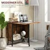 HOMCOM Sulankstomas valgomojo stalas Virtuvės stalas 6 asmenims su atvira lentyna Mobilus sulankstomas stalas Valgomojo stalas mažiems kambariams, valgomajam, virtuvei 130 x 80 x 74 cm Rustic-rudas