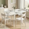 HOMCOM sulankstomas valgomojo stalas, virtuvinis stalas 2-4 asmenims, sulankstomas stalas, medinis valgomojo stalas, mažoms erdvėms, 110 x 86 x 75 cm, baltas