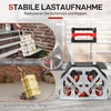 HOMCOM Sulankstomas vežimėlis laiptams lipti, 6 ratų sistema, atlaiko 70 kg, aliuminio, raudonas