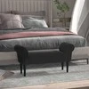 HOMCOM minkštasuolis miegamajam, lovos suoliukas, suoliukas su paminkštinimu, juodas, MDF ir putplastis, 102x31x51 cm