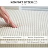 HOMCOM Suoliukas su daiktadėže Minkštas suoliukas su velvetinės išvaizdos sėdyne, skrynia su plieninėmis kojomis, suoliukas su daiktadėže svetainei, miegamajam, prieškambariui 112 x 42 x 40 cm, smėlio spalvos