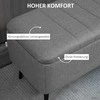 HOMCOM Suoliukas su sandėliavimo vieta, paminkštintas su lino imitacija, krėslas su plieninėmis kojomis, suoliukas-skrynia svetainei, miegamajam, prieškambariui 102 x 40 x 44 cm, pilka