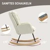 HOMCOM Supamasis krėslas Supamasis fotelis Fotelis, šenilinės išvaizdos slaugos krėslas, supamasis krėslas iki 120 kg keliamosios galios, skirtas miegamajam, svetainei, smėlio spalvos