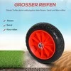 Homcom Surf vežimėlis, banglentčių transportavimo vežimėlis, sulankstomas, paminkštintos PU padangos, iki 45 kg L64 x W55 x H38,5 cm