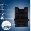 HOMCOM svorio liemenė 20 kg treniruočių liemenė reguliuojama jėgos treniruočių fitneso liemenė oksfordinė geležis juoda 36 x 52 cm