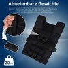HOMCOM svorio liemenė 20 kg treniruočių liemenė reguliuojama jėgos treniruočių fitneso liemenė oksfordinė geležis juoda 36 x 52 cm