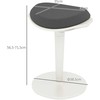 HOMCOM taburetė, ergonomiška biuro taburetė, 56,5-71,5 cm reguliuojamo aukščio darbo taburetė, pasukama kėdė biurui, kabinetui, tinklinė, pilka