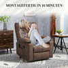 HOMCOM elektrinis fotelis su pakėlimo funkcija, atsipalaidavimo kėdė su atlošimo, šildymo ir masažo funkcijomis, TV fotelis su spyruokline sistema, nuotolinio valdymo pulteliu, šonine kišene ir puodelių laikikliu, rudas