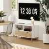 "HOMCOM" televizoriaus spintelė su 2 lentynomis ir stalčiumi, 99 cm ilgio TV staliukas televizoriui, televizoriaus lenta svetainėje, balta