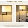 HOMCOM toršeras, pastatoma lempa su lentynėle, 40 W lempa su USB jungtimi, pastatomas šviestuvas, plienas, kreminė spalva, Ø40 x 168 cm, lemputė nepridedama