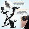 HOMCOM 2-in-1 treniruoklis, dviračio treniruoklis, sulankstomas dviratis su 8 lygių reguliuojamu magnetiniu pasipriešinimu ir 1 pora elastinių virvių, plieno