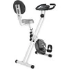 HOMCOM F-Bike treniruoklis, dviračio treniruoklis su 8 lygių magnetiniu pasipriešinimu, reguliuojamo aukščio, plieno, juodos ir pilkos spalvos, 43x97x109 cm