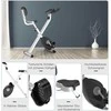 HOMCOM F-Bike treniruoklis, dviračio treniruoklis su 8 lygių magnetiniu pasipriešinimu, reguliuojamo aukščio, plieno, juodos ir pilkos spalvos, 43x97x109 cm