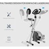 HOMCOM F-Bike treniruoklis, dviračio treniruoklis su 8 lygių magnetiniu pasipriešinimu, reguliuojamo aukščio, plieno, juodos ir pilkos spalvos, 43x97x109 cm