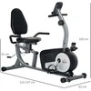 HOMCOM gulimas treniruoklis, dviratis treniruoklis su LCD ekranu, 8 lygių reguliuojamas magnetinis pasipriešinimas, iki 110 kg, plienas ir ABS