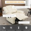 Homcom TV fotelis reglaineris, elektrinis atlošiamasis fotelis su masažo funkcija - kreminis baltas 94 x 99 x 99 cm