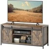 HOMCOM TV spintelė, TV staliukas, skirtas televizoriams iki 60 colių, žemas staliukas su 2 spintelėmis ir 2 lentynomis, TV spintelė svetainėje, 120 x 40 x 54 cm, rudos spalvos