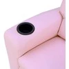 HOMCOM vaikiška sofa su atlošimo funkcija, fotelis vaikams 3–6 metų, rožinė, su puodelių laikikliu, 62x56x69cm