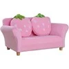 Homcom Vaikiška sofa braškių spalvos vaikų kambariui