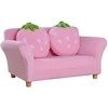 Homcom Vaikiška sofa braškių spalvos vaikų kambariui