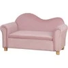 HOMCOM Vaikiška sofa su daiktadėže Rausva vilnonė dvivietė 3-5 metų 84x41.5x48.5cm