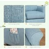HOMCOM Vaikiška sofa Vaikiška sofa su reguliuojamu atlošais ir atramomis kojoms, mėlyna, skirta 3-5 metų vaikams, 58x53x70cm