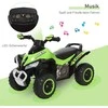 Vaikiškas stumiamas automobilis HOMCOM, 18-36 mėn. vaikams, su šviesomis ir muzika, plastikinis/plieno, žalias, 67,5 x 38 x 44 cm