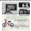 Homcom Vaikiškas balansinis dviratukas su treniruočių ratukais ir pedalais, 2-5 metų, reguliuojamo aukščio sėdynė, raudonos spalvos