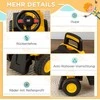 HOMCOM sėdimas ekskavatorius, paspiriamas automobilis su kaušu ir garsiniu signalu, vaikams nuo 12 mėnesių, geltona+juoda, 85x27,5x47,5 cm