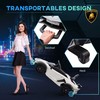Homcom Vaikiškas elektrinis automobilis 12V Elektrinė transporto priemonė su 2.4G nuotolinio valdymo pulteliu, MP3 grotuvu, garso signalu, šviesomis, 3-5 metų, balta