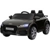 HOMCOM vaikiškas elektrinis automobilis 12V vaikiškas automobilis su 2.4G nuotolinio valdymo pulteliu, muzikinis, elektrinis automobilis su šviesomis, USB/MP3 jungtimi, atbulinės eigos funkcija, iki 3 km/val., skirtas 3-5 metų vaikams, juodas