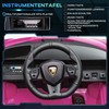 HOMCOM Vaikiškas elektrinis automobilis, 12V vaikiškas automobilis su 2.4G nuotolinio valdymo pulteliu, MP3 USB, garso signalas, elektrinis automobilis su LED žibintais, 5 taškų saugos diržas, 3-5 km/val., skirtas 3-5 metų vaikams, rožinės spalvos