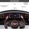 HOMCOM vaikiškas automobilis Bentley GT elektromobilis su nuotolinio valdymo pulteliu, 2 x 390 varikliai, baltas, 108 x 60 x 43 cm