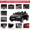 HOMCOM vaikiškas elektrinis automobilis 12V vaikiškas automobilis su 2.4G nuotolinio valdymo pulteliu, muzikinis, elektrinis automobilis su šviesomis, USB/MP3 jungtimi, atbulinės eigos funkcija, iki 3 km/val., skirtas 3-5 metų vaikams, juodas